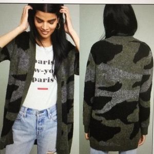 Moth Anthropologie Camo print cardigan sweater